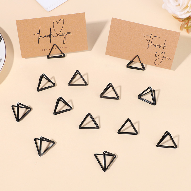 Document Holder Stand - 10pcs Metallic Gold Place Cards Table