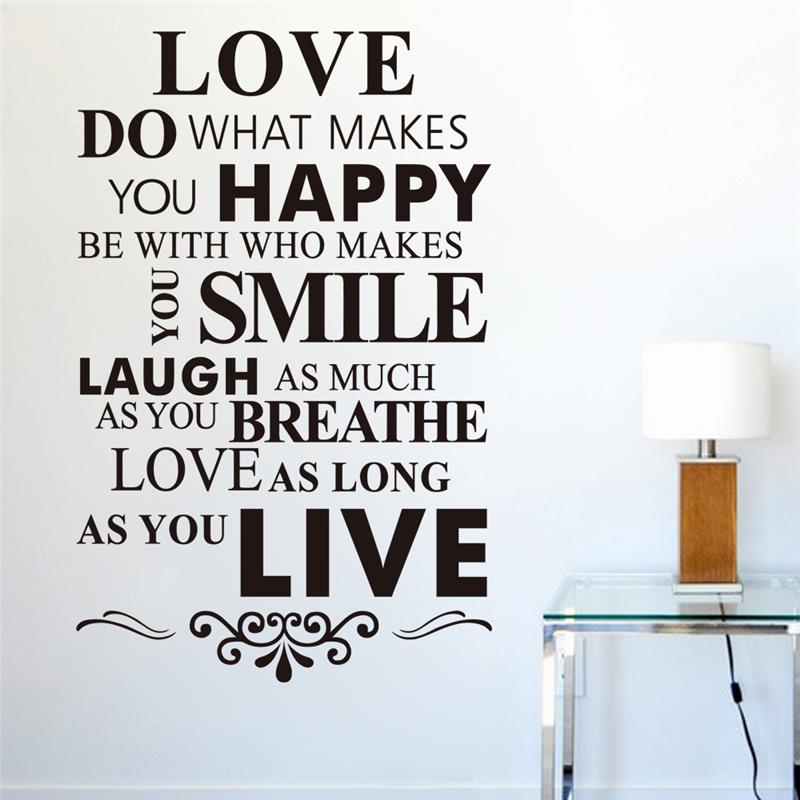 Home Office Room Inspiration - Love Happy Smile Live Inspirational Quotes