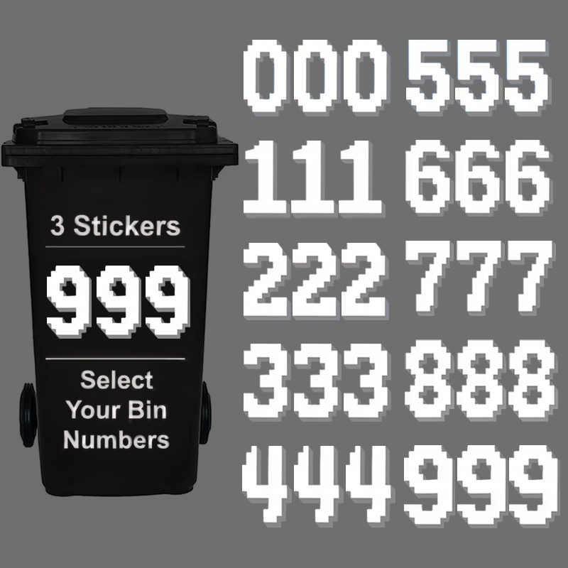 Home Office Logo - 3PCS/Sheet Pixel-style Trash Can Digital Stickers