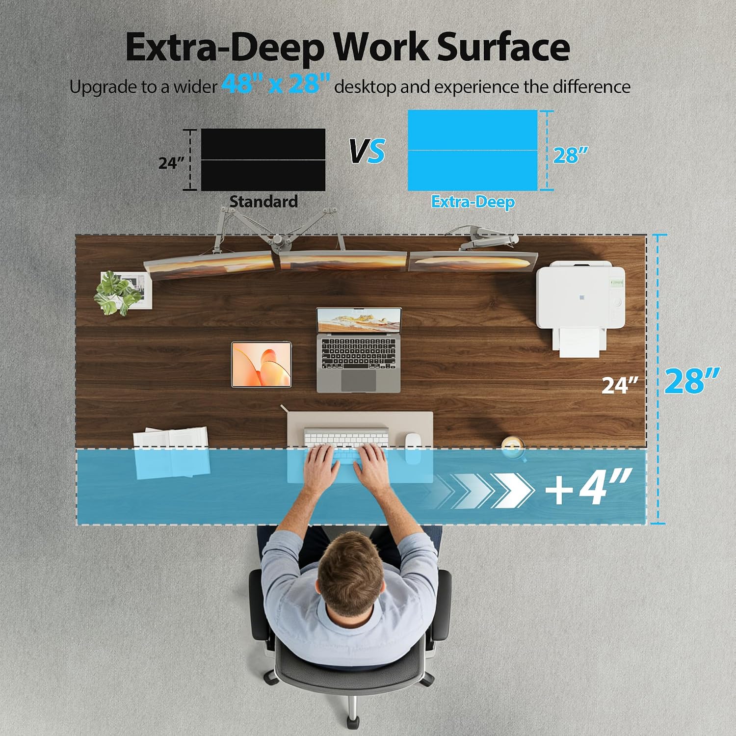 Electric Standing Desk, 55 x 2 - đánh giá và giá Home Office Work Table