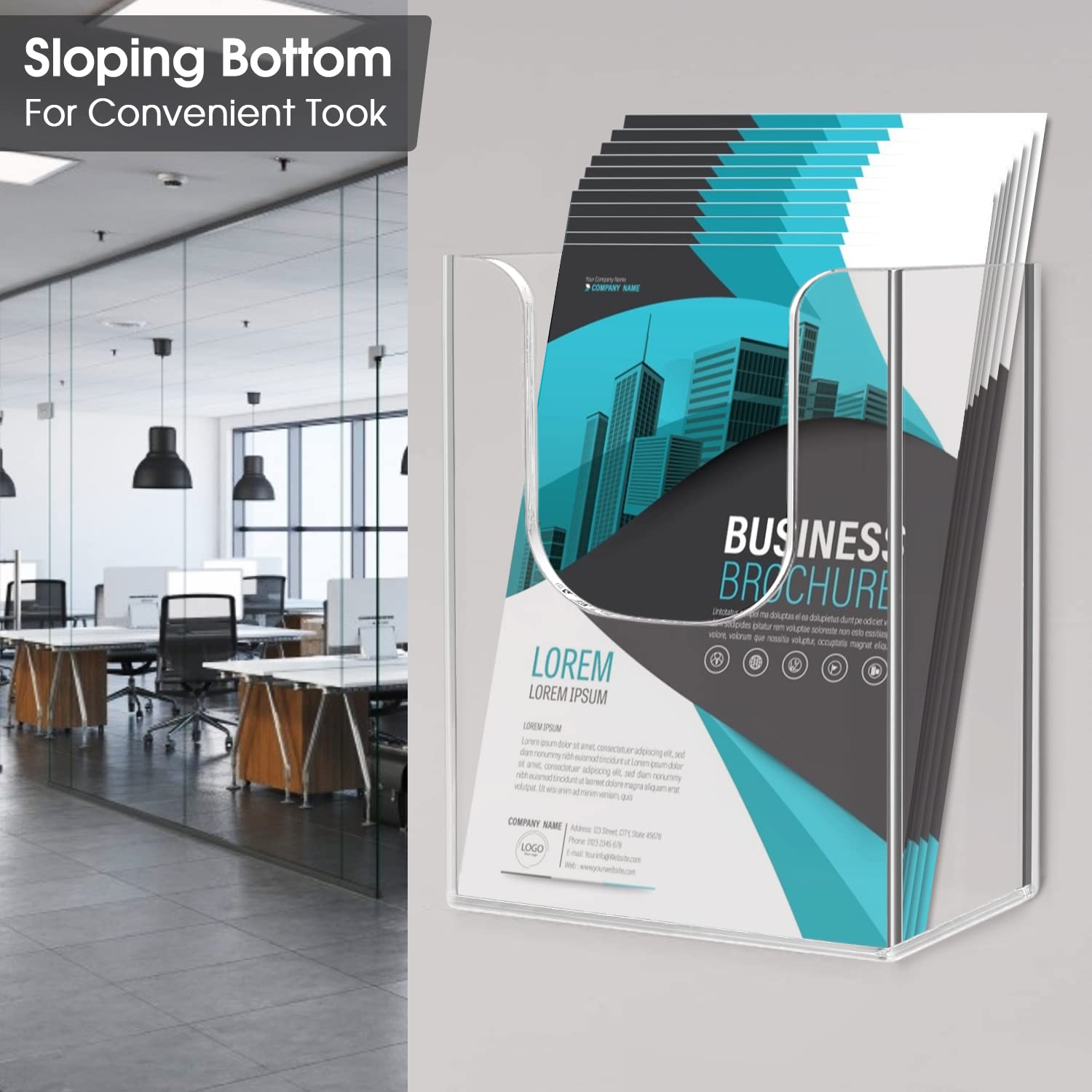 Wall Mounted Brochure Holder A - đánh giá và giá Document Holder Stand