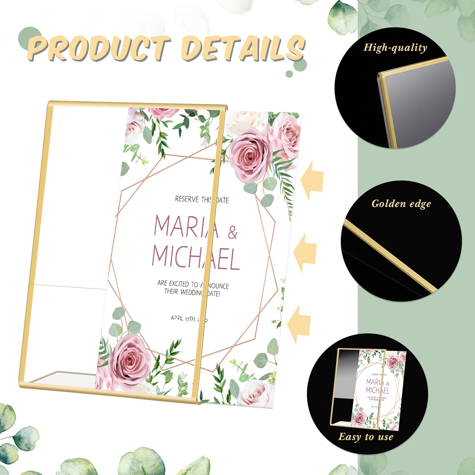 Gold Frame Acrylic Sign Holder - đánh giá và giá Document Holder Stand