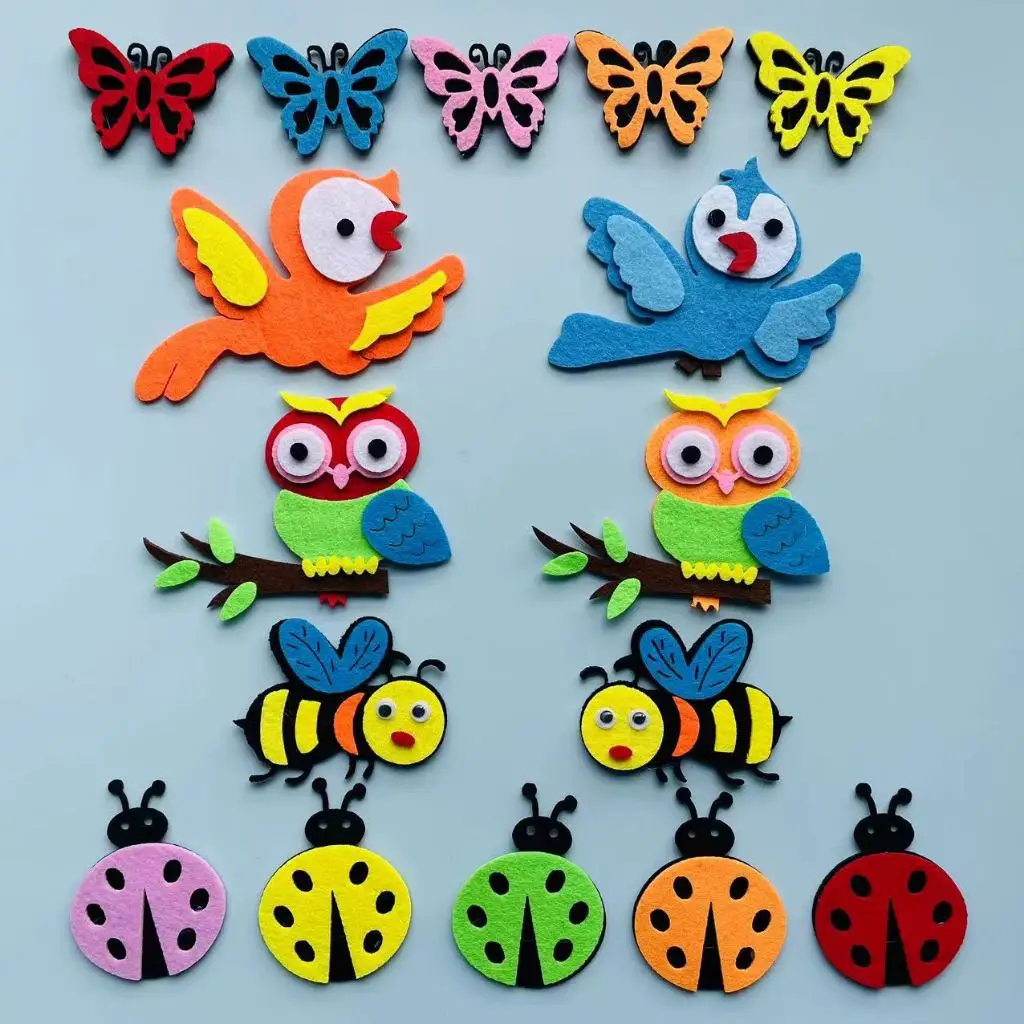 Felt animals Craft 3D Wall Dec - đánh giá và giá Home Office Layout