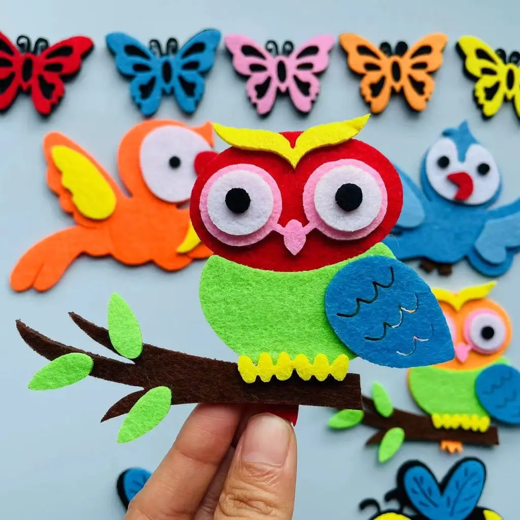 Felt animals Craft 3D Wall Dec - đánh giá và giá Home Office Layout