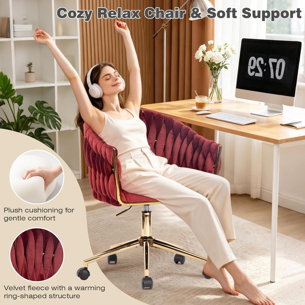 Velvet Office Chair, Vanity Ch - đánh giá và giá Home Office Or