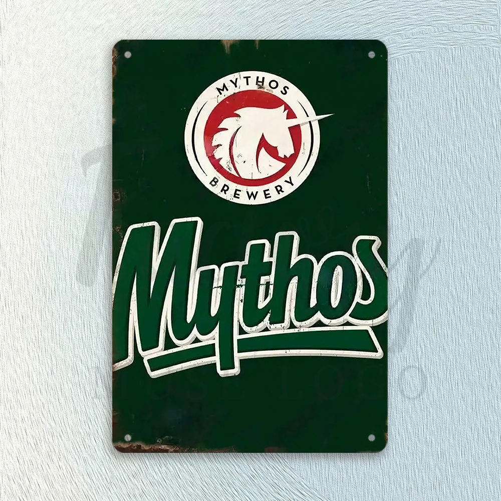 Mythos Brewery Vintage Metal T - đánh giá và giá Home Office Logo