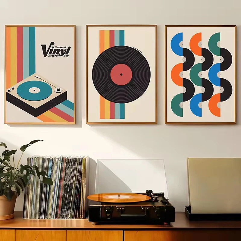 Mid Century Vinyl Record Canva - đánh giá và giá Home Office Or