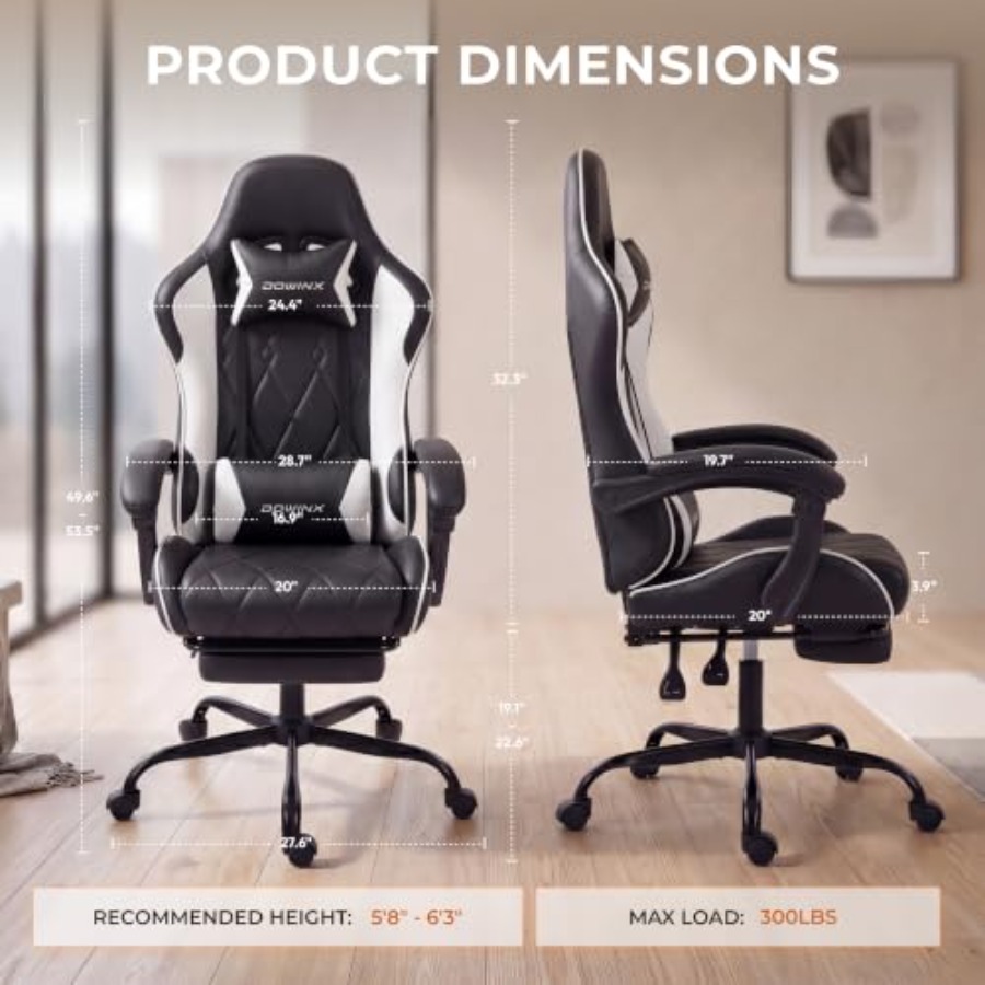 Gaming Chair with Footrest, Er - đánh giá và giá Ergonomic Office Chair