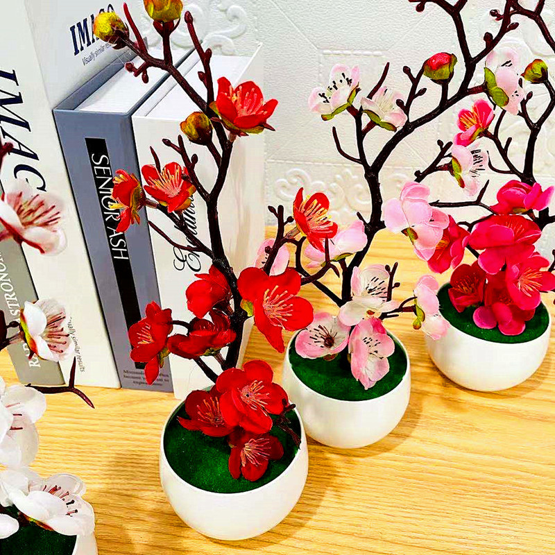Simulation Plum Flower Pot Pla - đánh giá và giá Home Office Layout