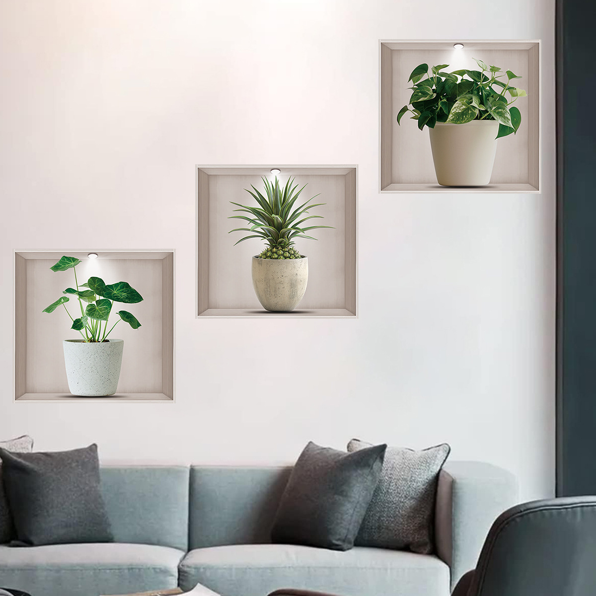Flower Pots, Green Plants, Wal - đánh giá và giá Home Office Layout