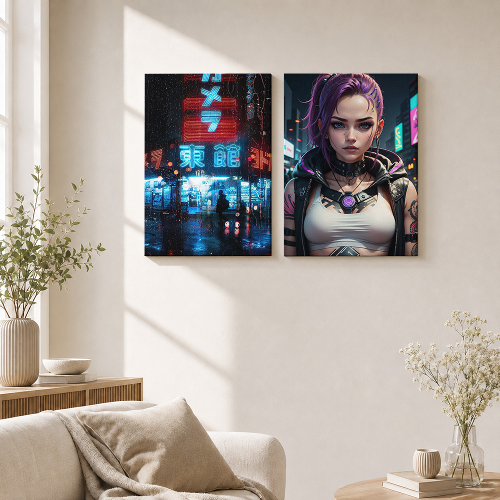 Cyberpunk Canvas Print Poster  - đánh giá và giá Home Office Or