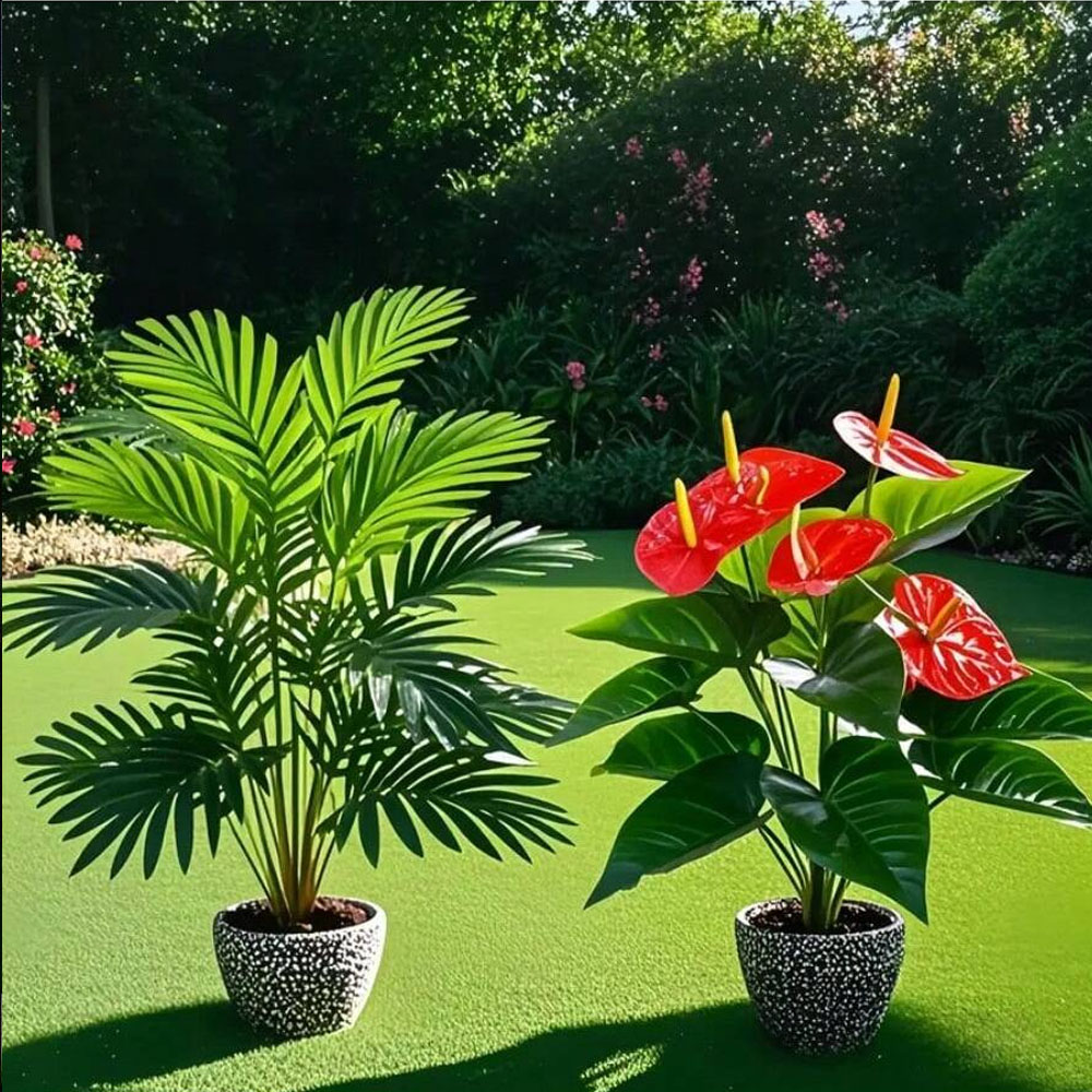 2sets Large Artificial Palm Pl - đánh giá và giá Home Office Layout