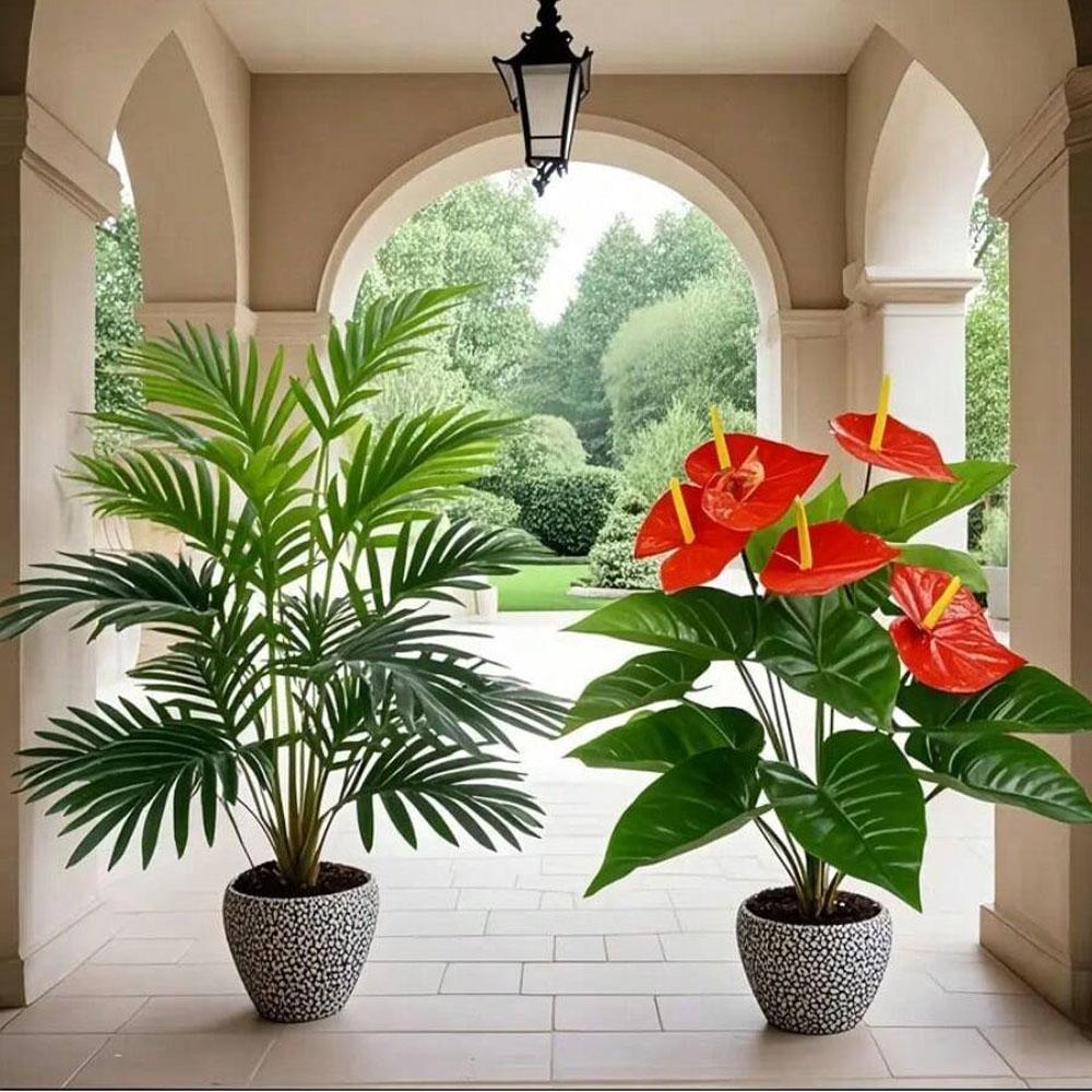 2sets Large Artificial Palm Pl - đánh giá và giá Home Office Layout
