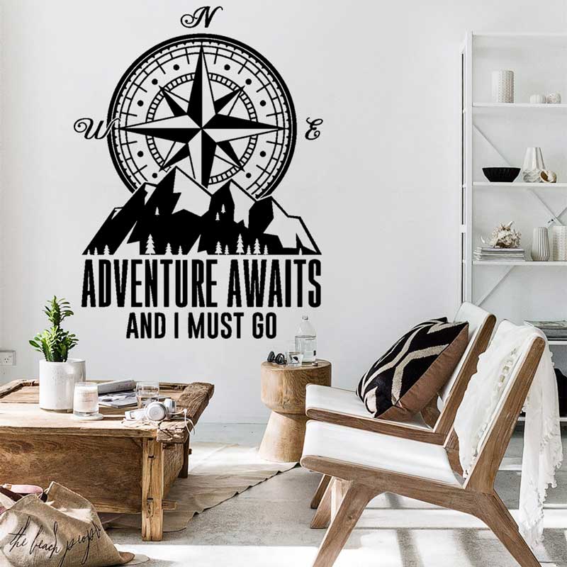 Adventure Waiting Compass Viny - đánh giá và giá Home Office Room Inspiration