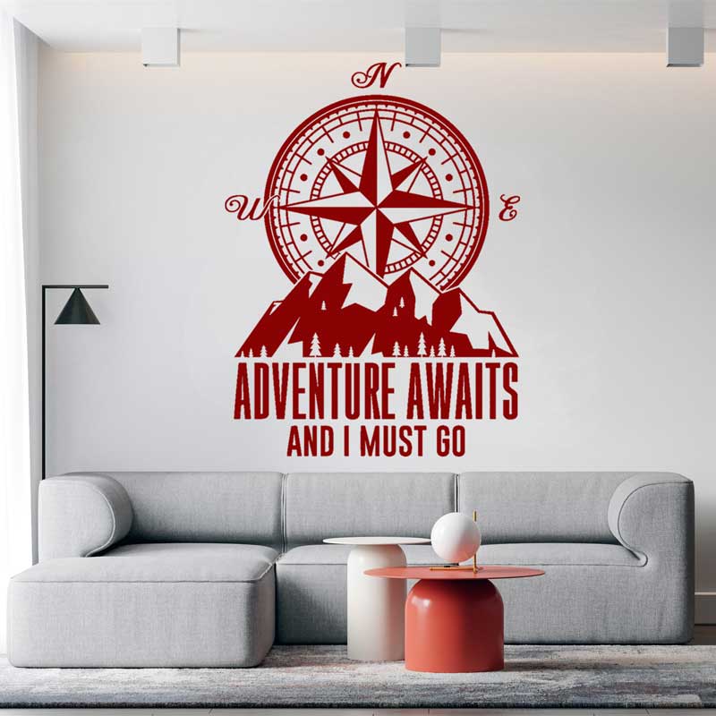 Adventure Waiting Compass Viny - đánh giá và giá Home Office Room Inspiration